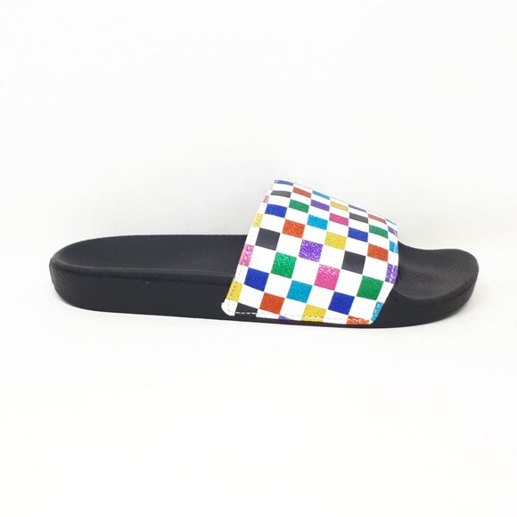 Vans Slide-On Glitter Rainbow Checkerboard Womens 8 Slipper Slip On Sandal Shoe - Picture 5 of 12